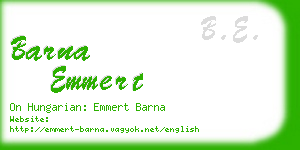 barna emmert business card